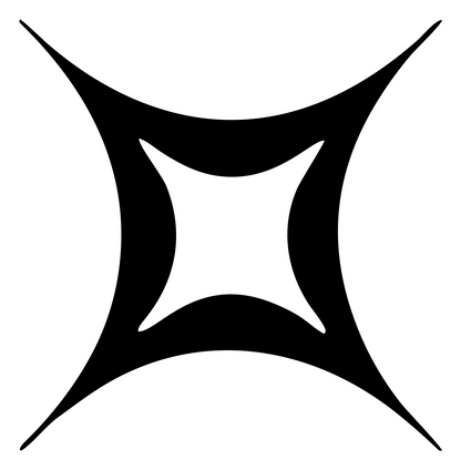 Four-Point Star Crest #ffffff/#000000