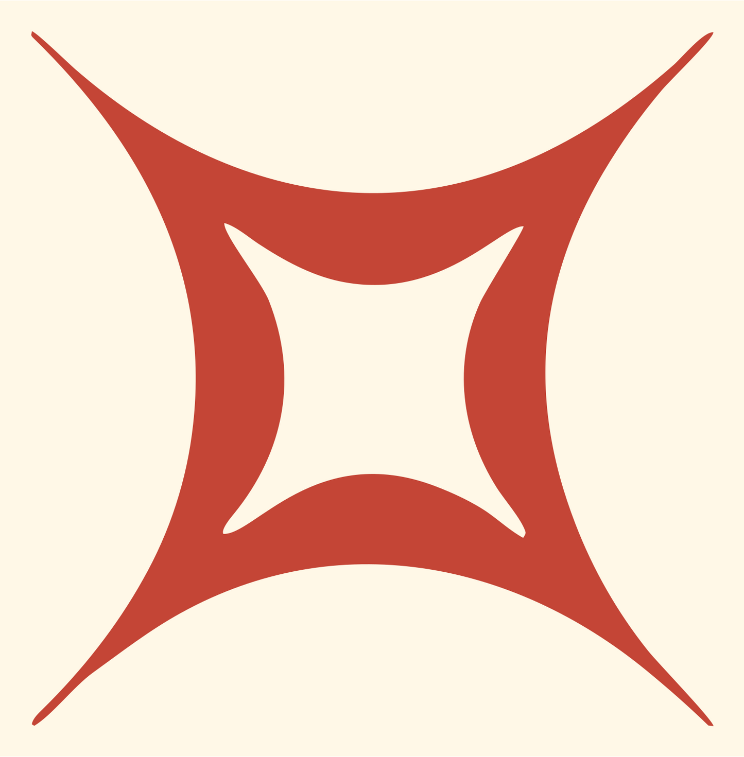 Four-Point Star Crest #fff8e7/#c44536