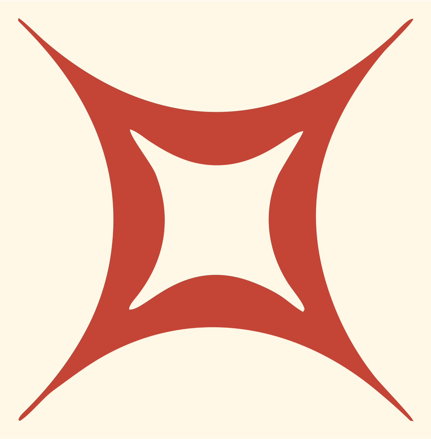 Four-Point Star Crest #fff8e7/#c44536