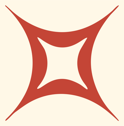 Four-Point Star Crest #fff8e7/#c44536