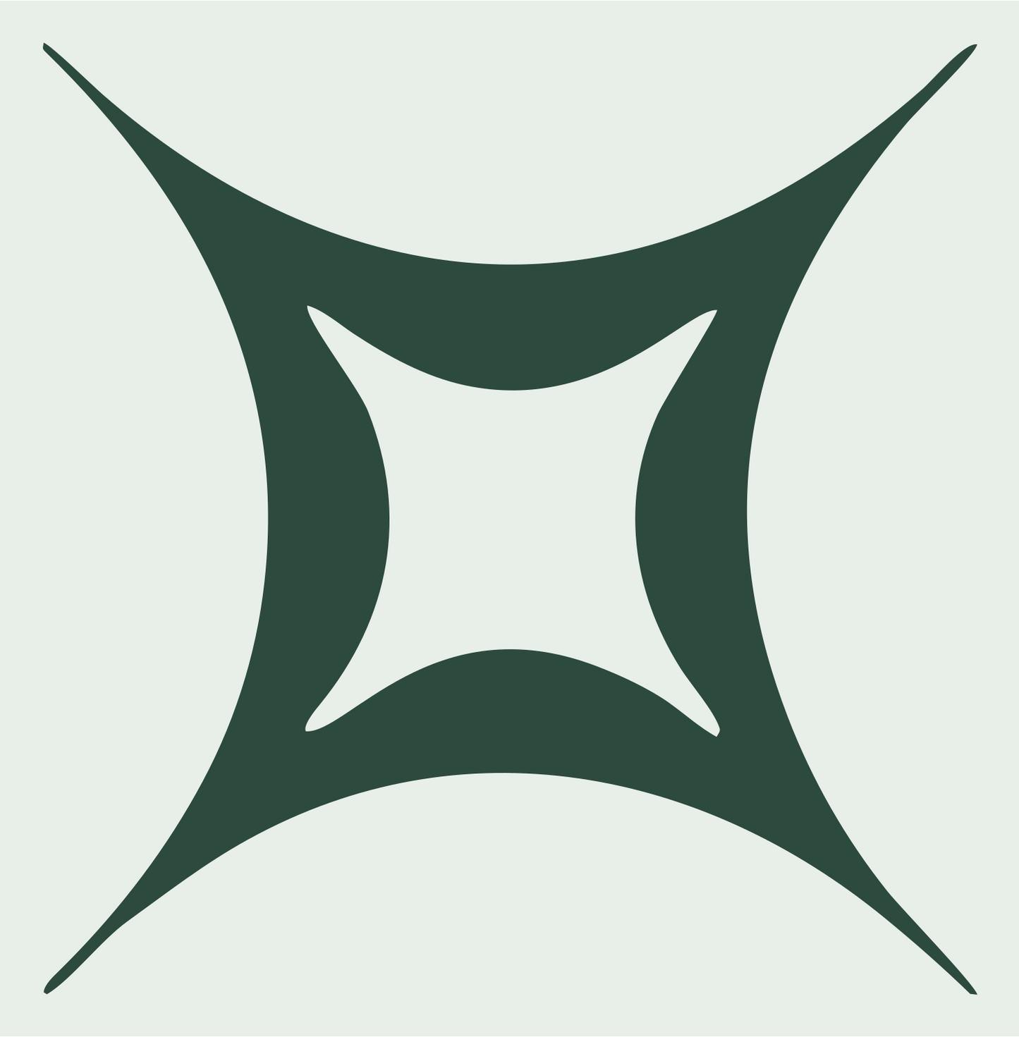 Four-Point Star Crest #e8efe9/#2d4a3e