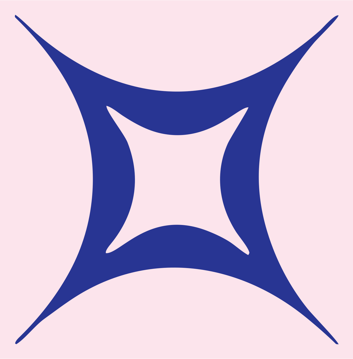 Four-Point Star Crest #fce4ec/#283593
