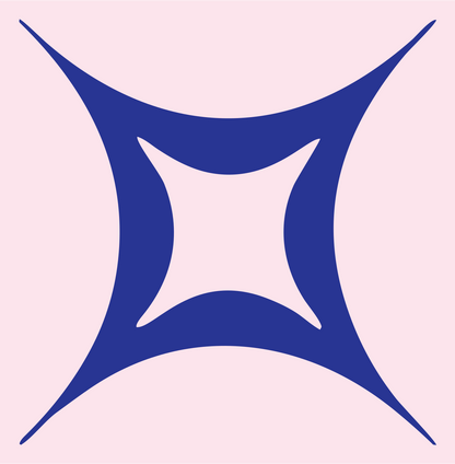 Four-Point Star Crest #fce4ec/#283593