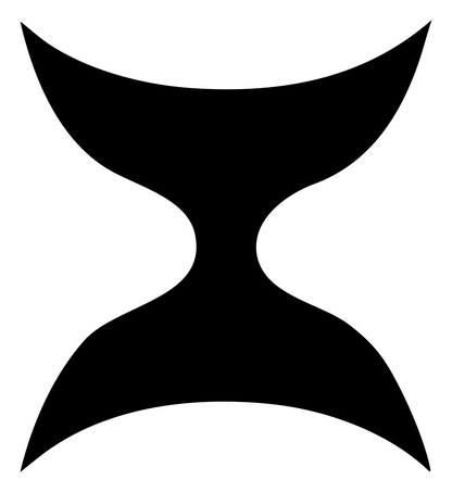 Geometric Hourglass Celestial Mark #ffffff/#000000