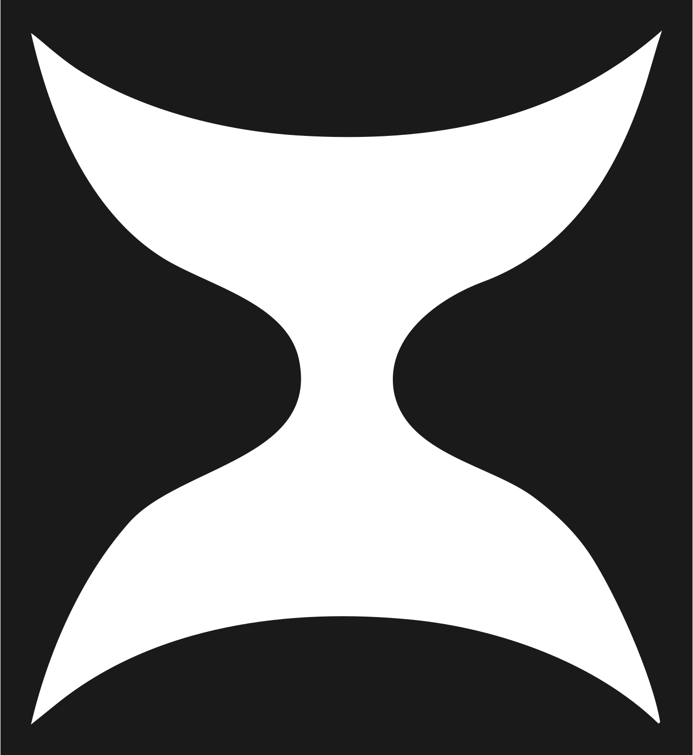Geometric Hourglass Celestial Mark #1a1a1a/#ffffff