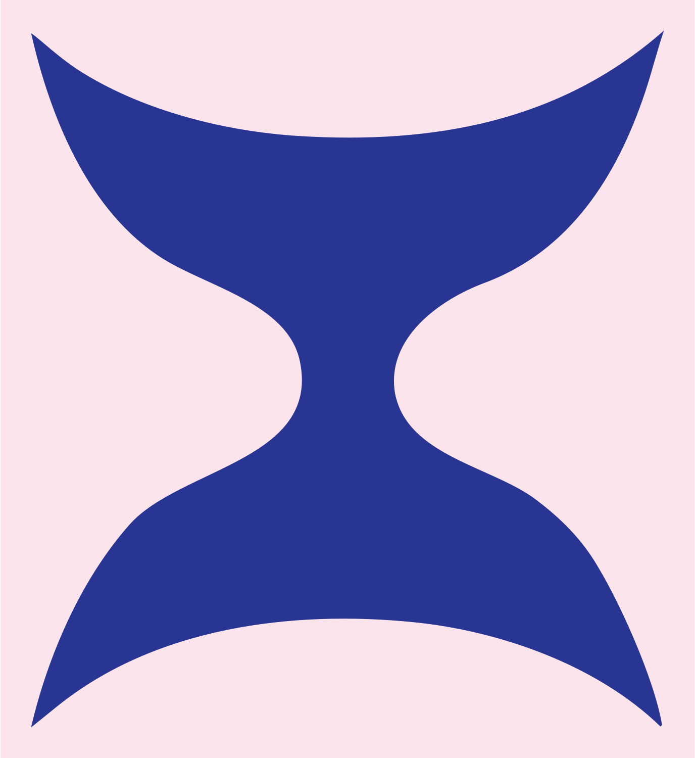 Geometric Hourglass Celestial Mark #fce4ec/#283593