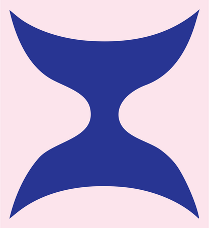 Geometric Hourglass Celestial Mark #fce4ec/#283593