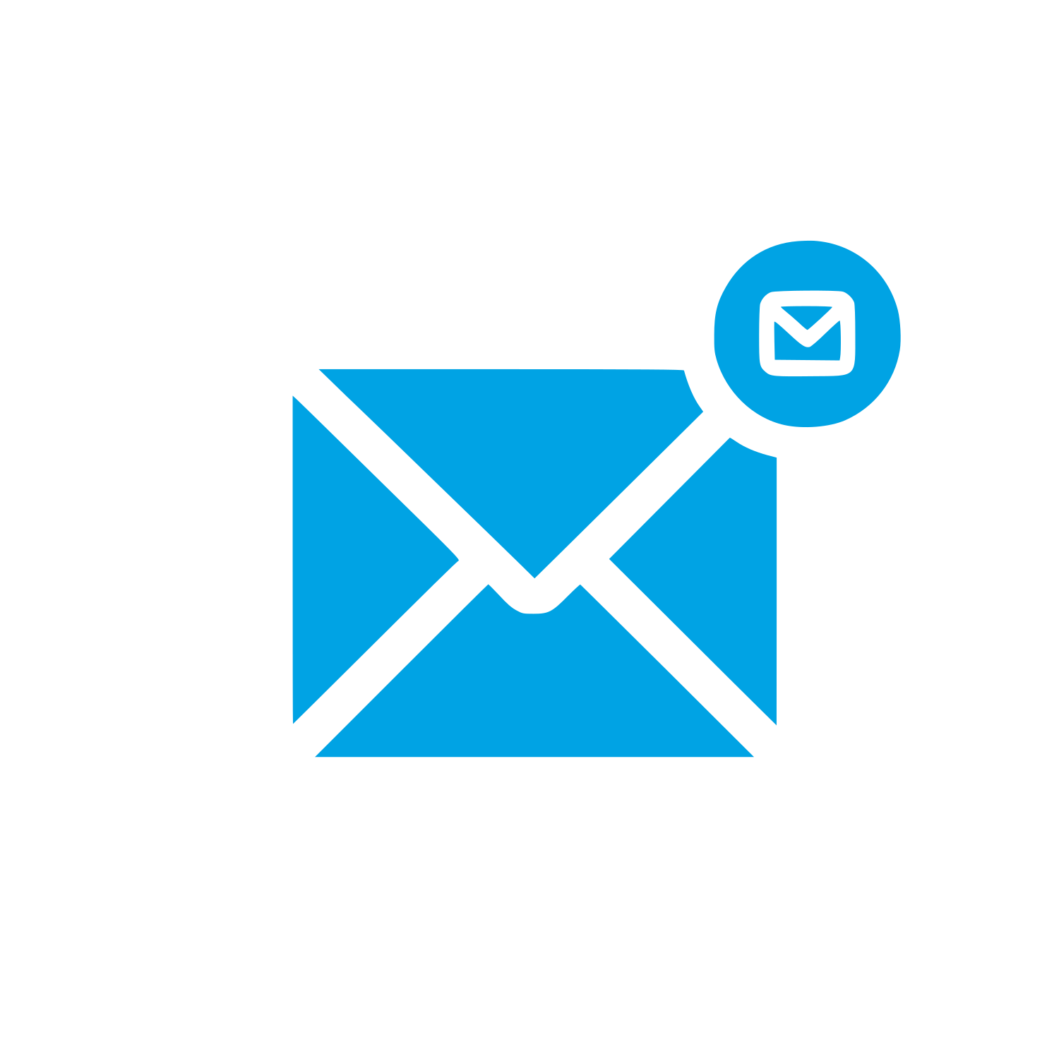 Email Notification Logo #00a3e4