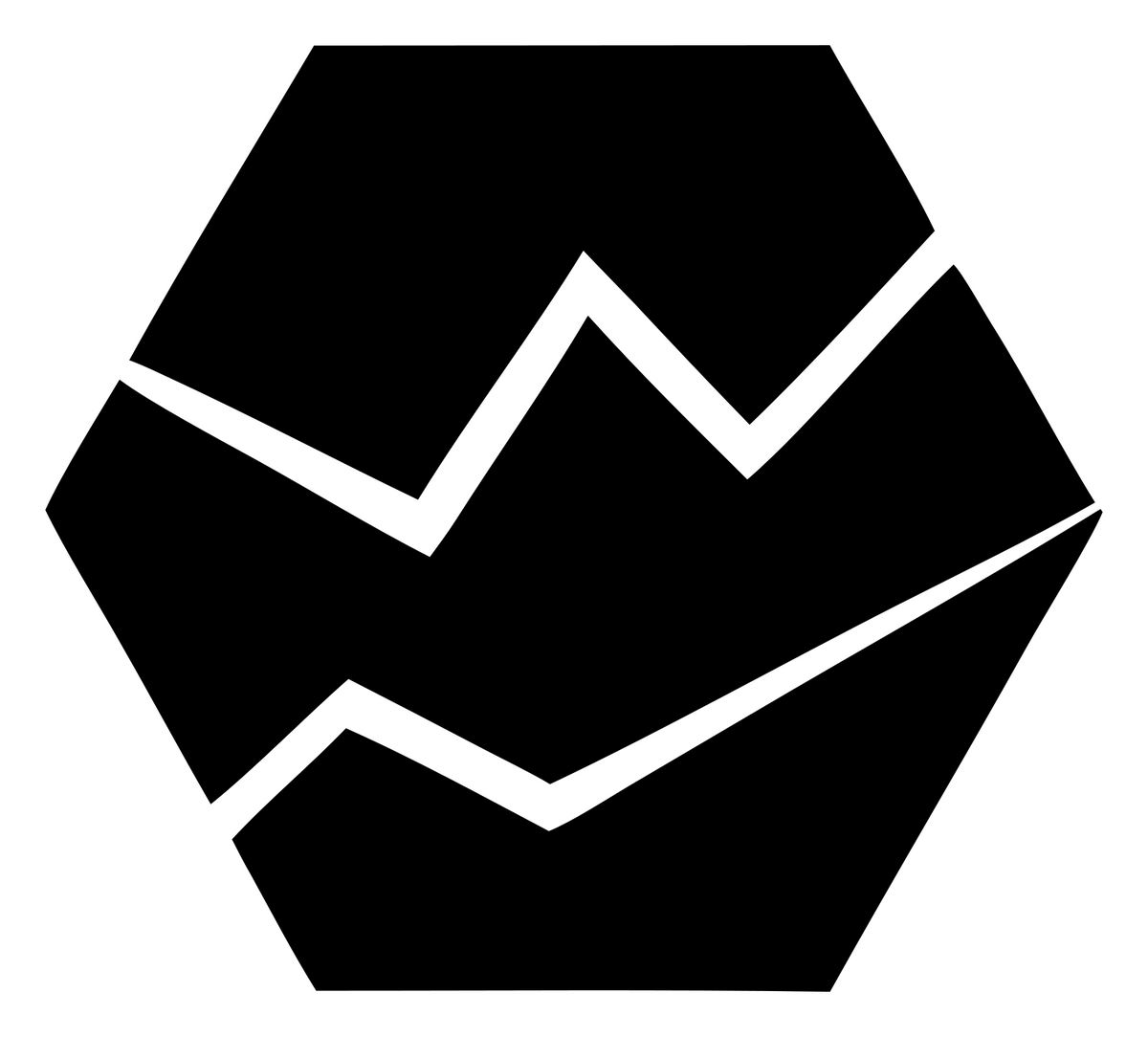 Negative Space Hexagon Meteor Badge #ffffff/#000000