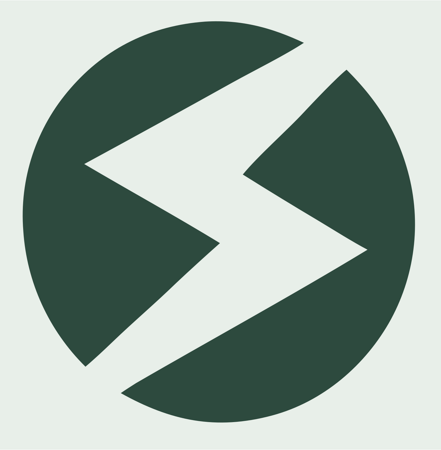Negative Space Lightning Circle Badge #e8efe9/#2d4a3e