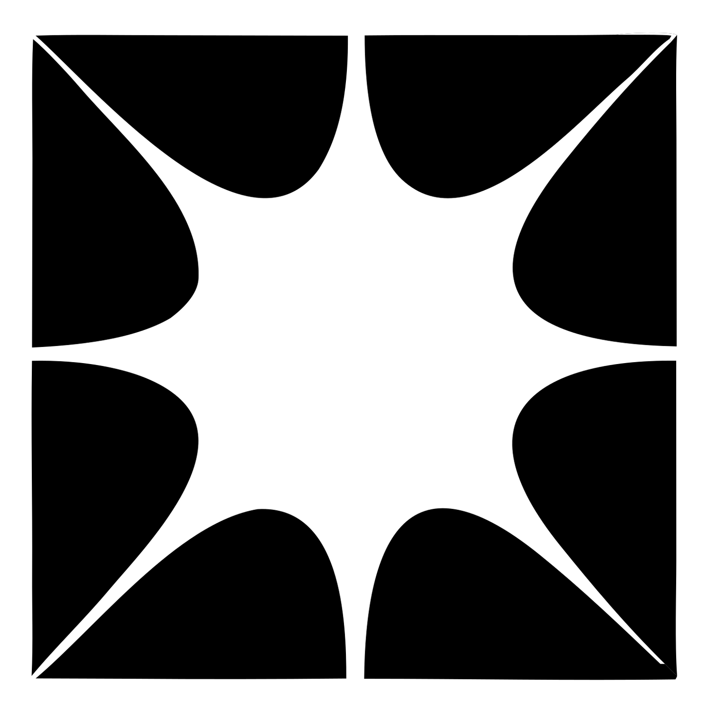 Negative Space Star Burst Crest #ffffff/#000000