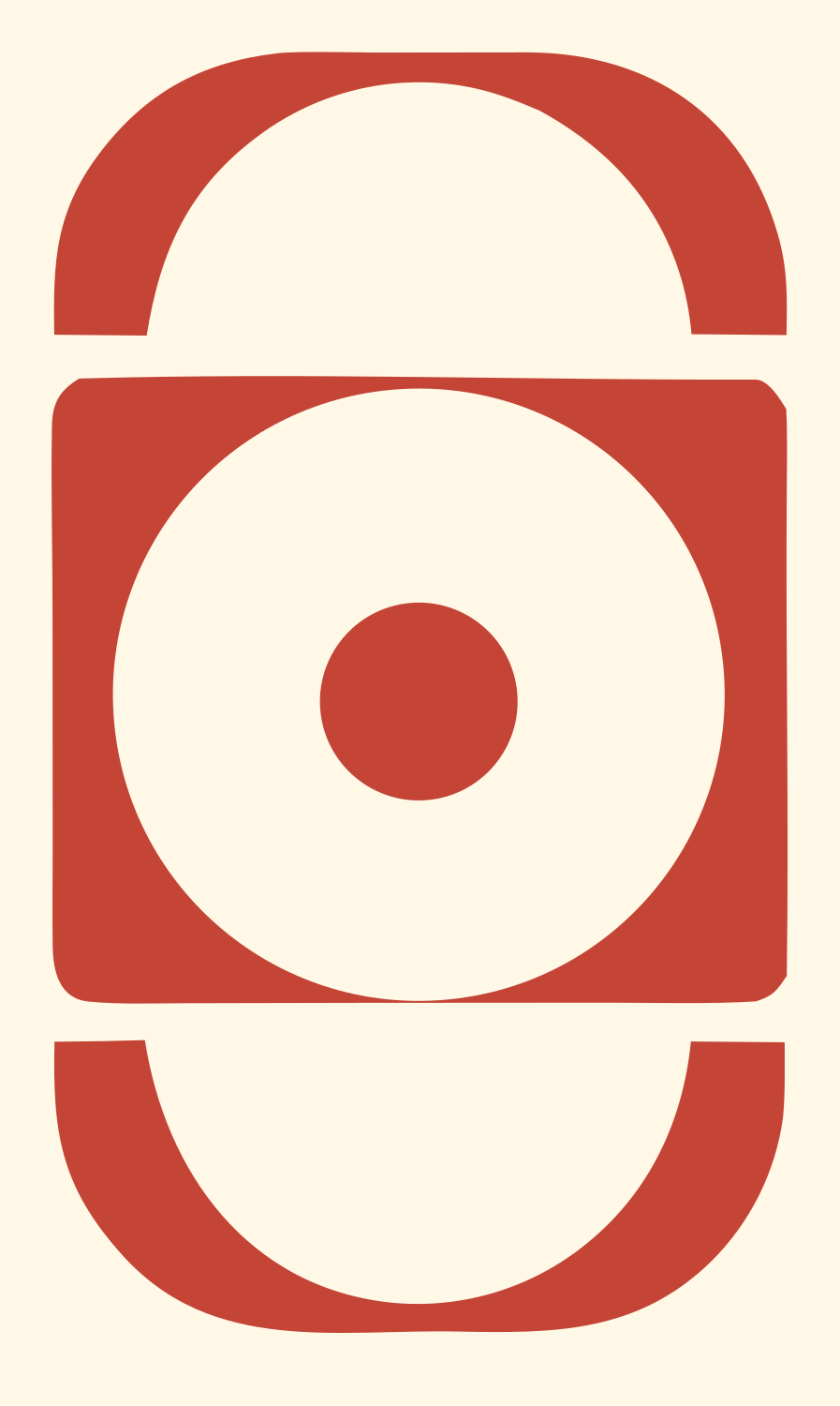 Heavy Eclipse Target Logo #fff8e7/#c44536
