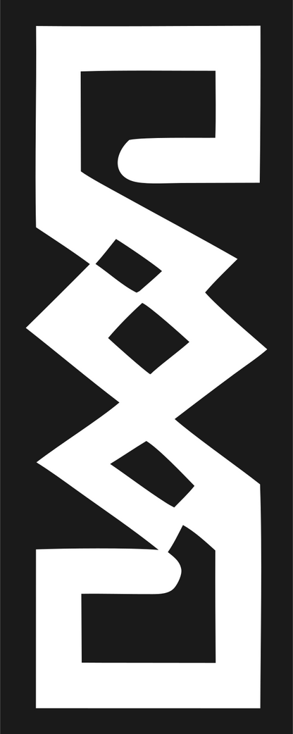 Bold Zigzag Chain Crest #1a1a1a/#ffffff