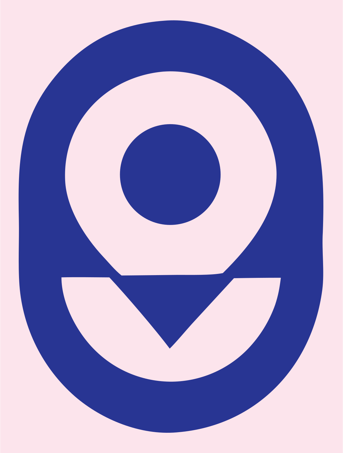 Blocky Map Pin Celestial Mark #fce4ec/#283593