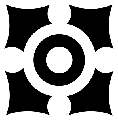 Chunky Crosshair Ring Mark #ffffff/#000000