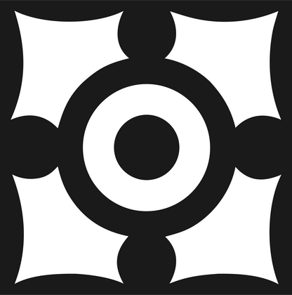 Chunky Crosshair Ring Mark #1a1a1a/#ffffff
