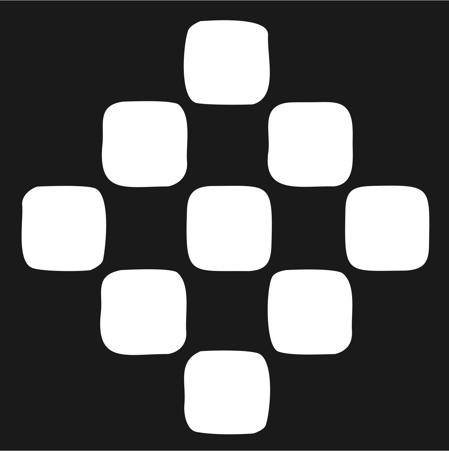 Chunky Grid Star Icon #1a1a1a/#ffffff