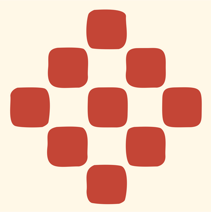 Chunky Grid Star Icon #fff8e7/#c44536