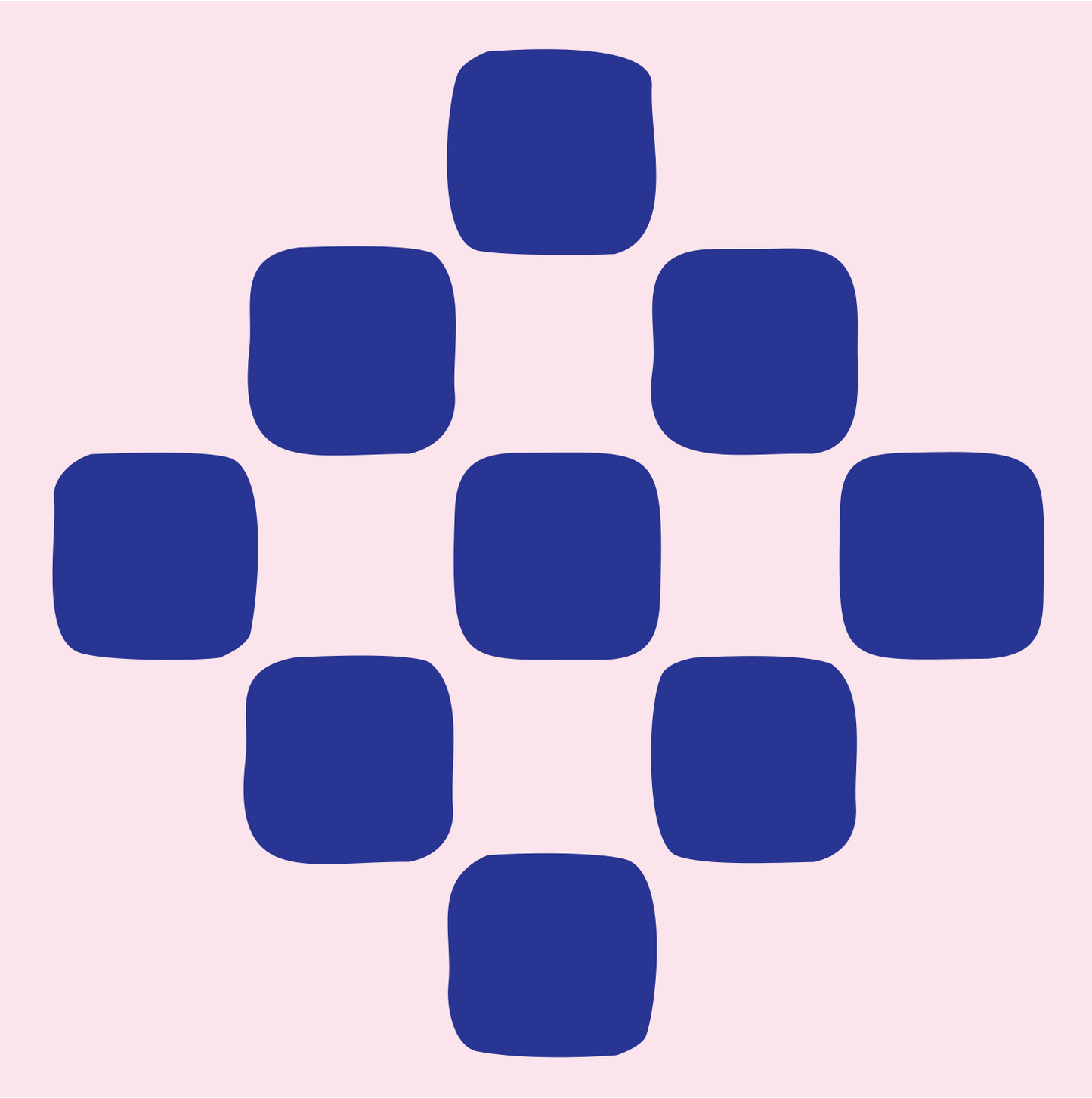 Chunky Grid Star Icon #fce4ec/#283593