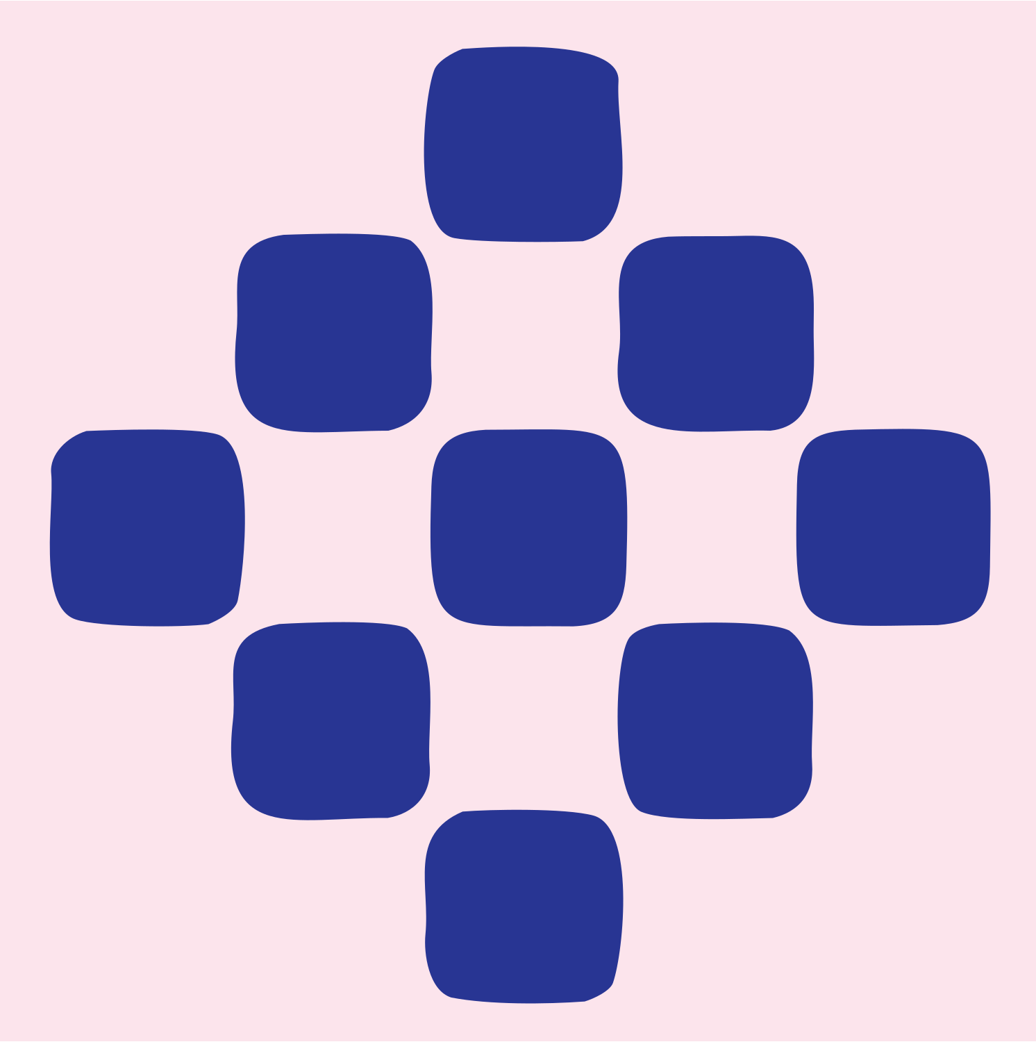Chunky Grid Star Icon #fce4ec/#283593