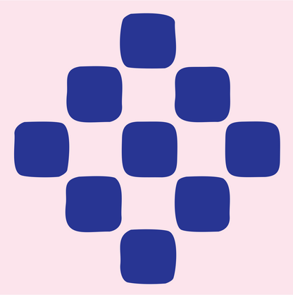 Chunky Grid Star Icon #fce4ec/#283593