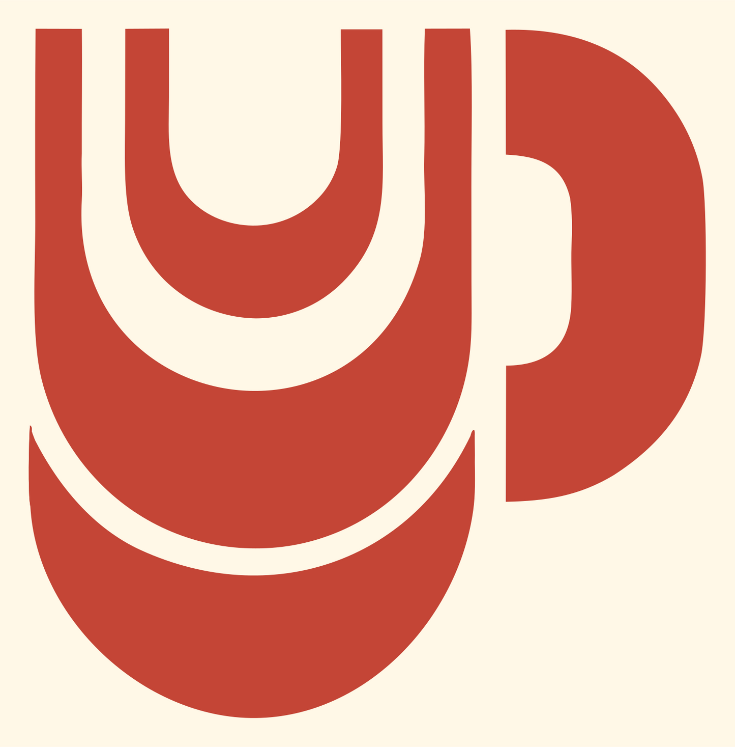 Bold Geometric Mug Mark #fff8e7/#c44536
