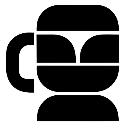 Geometric Coffee Mug Badge #ffffff/#000000