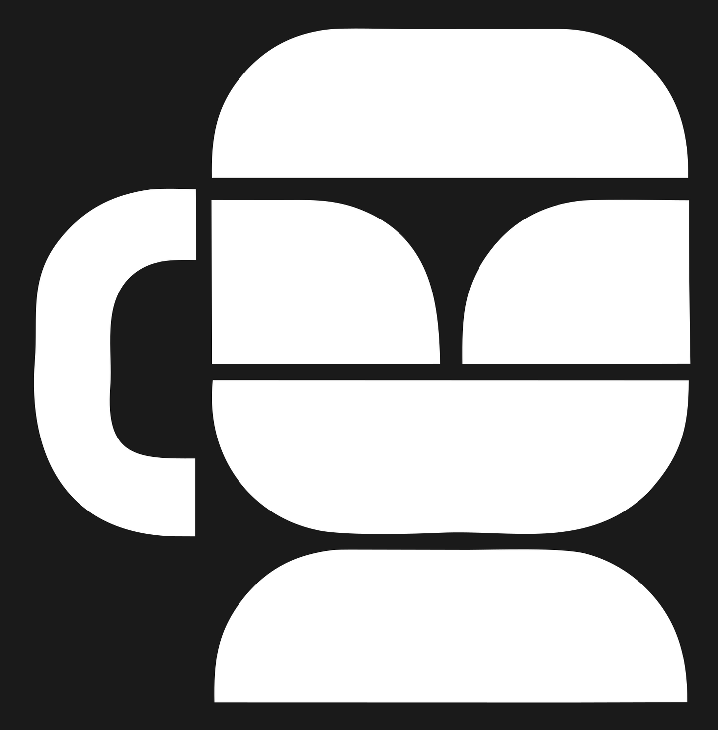 Geometric Coffee Mug Badge #1a1a1a/#ffffff
