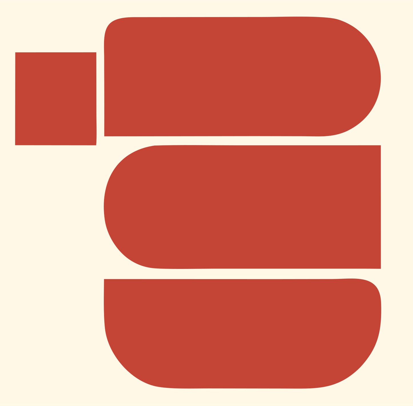 Bold Mug Side-View Icon #fff8e7/#c44536