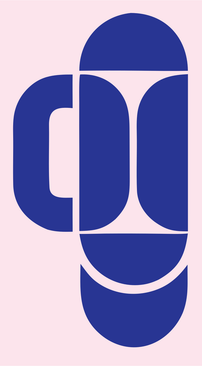 Bold Mug Front-View Logo #fce4ec/#283593