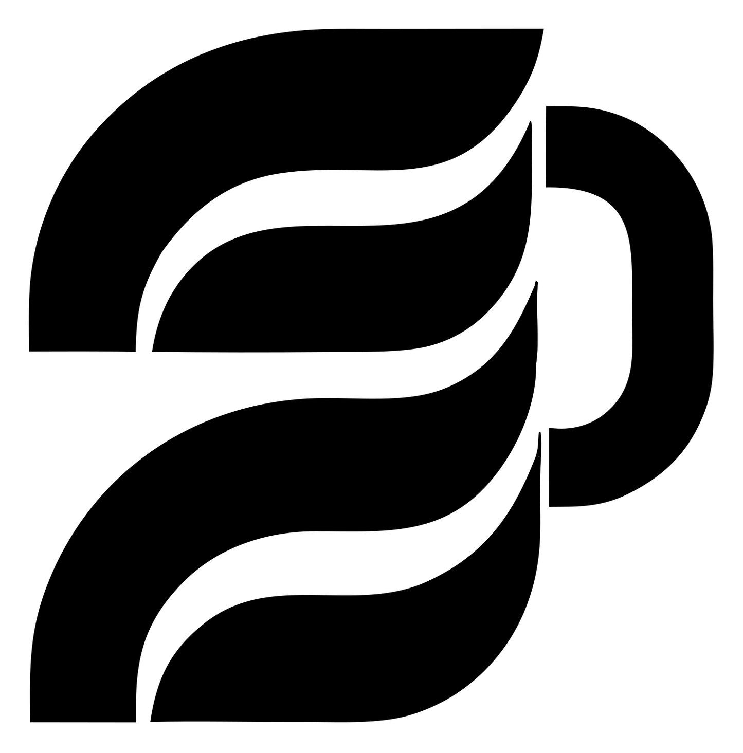Wavy Steam Mug Logo #ffffff/#000000