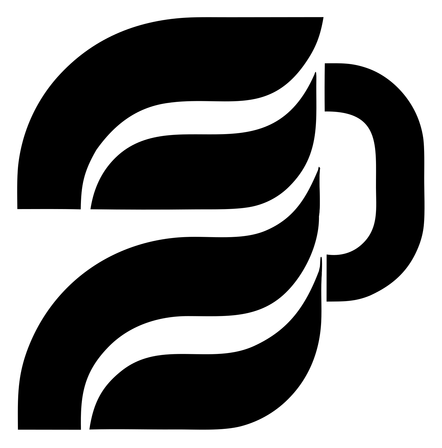 Wavy Steam Mug Logo #ffffff/#000000
