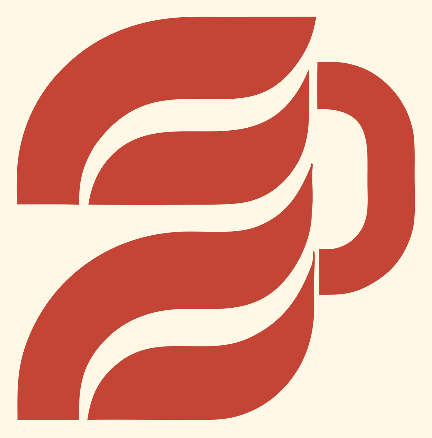 Wavy Steam Mug Logo #fff8e7/#c44536