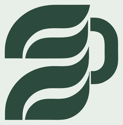 Wavy Steam Mug Logo #e8efe9/#2d4a3e