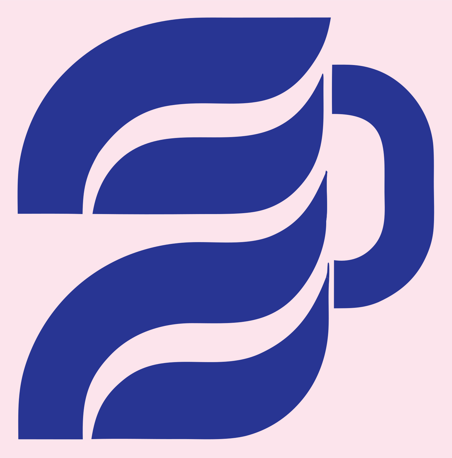 Wavy Steam Mug Logo #fce4ec/#283593
