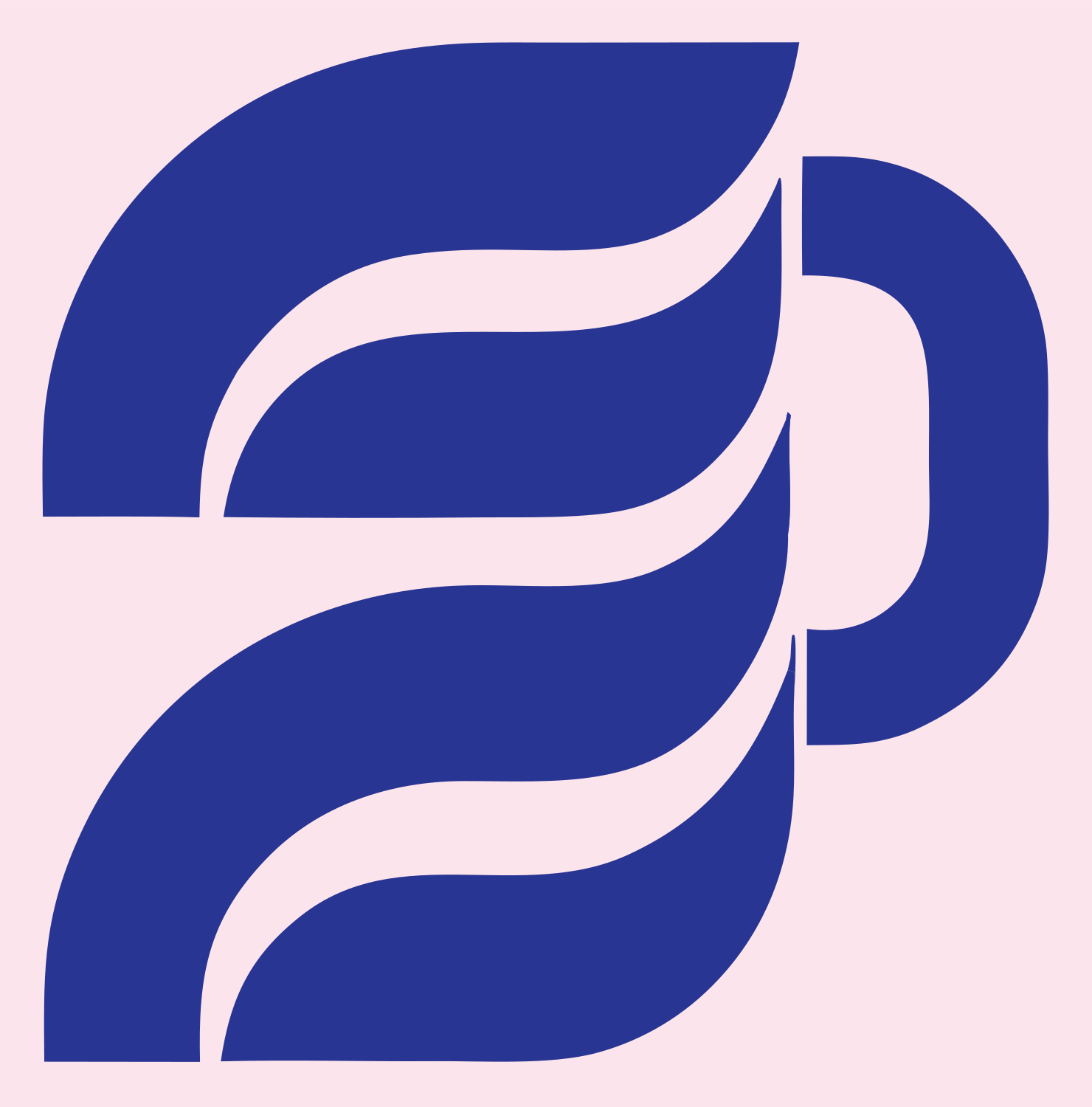 Wavy Steam Mug Logo #fce4ec/#283593
