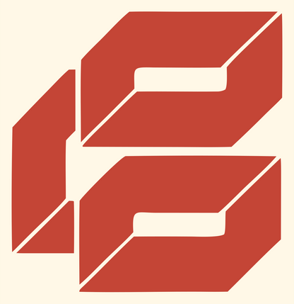 3D Stacked Mug Crest #fff8e7/#c44536