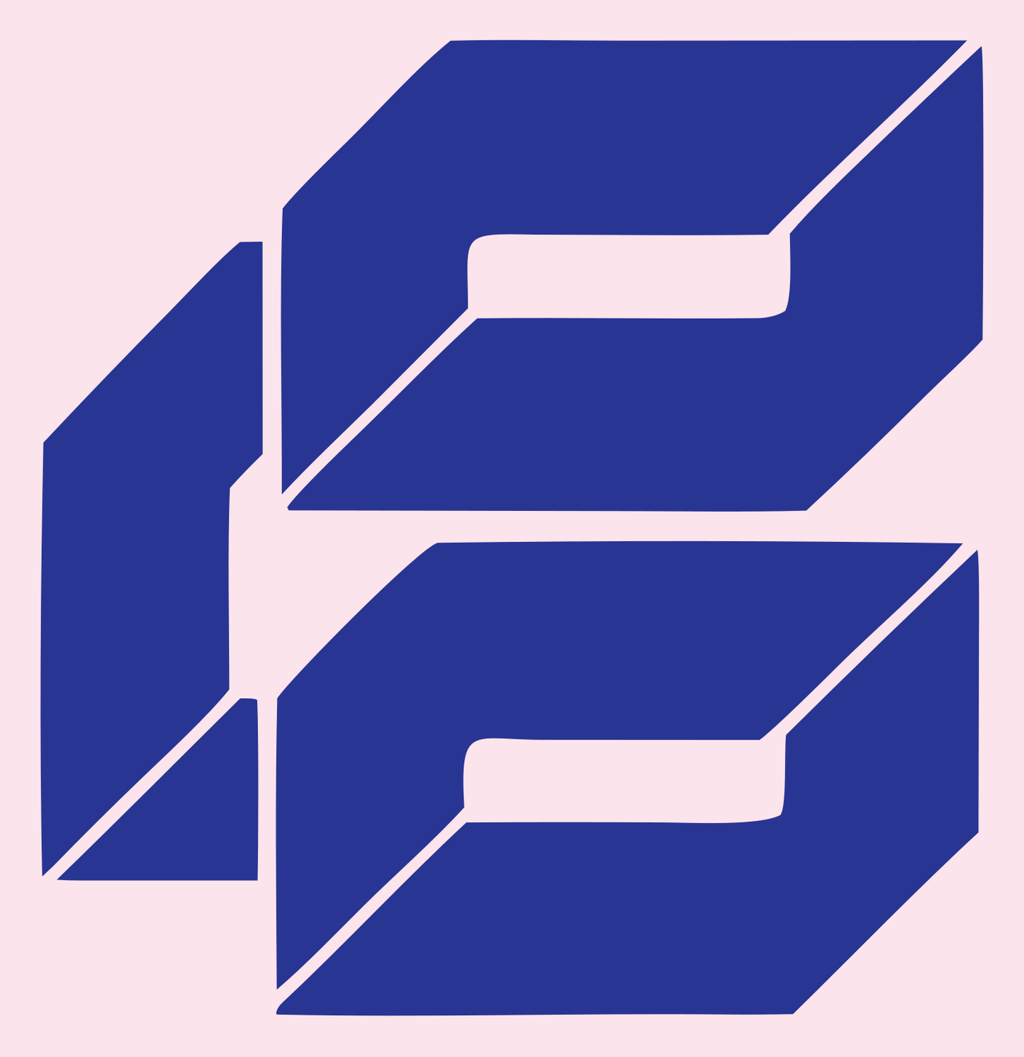 3D Stacked Mug Crest #fce4ec/#283593