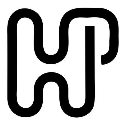 Monoline Handle Letter Mark #ffffff/#000000