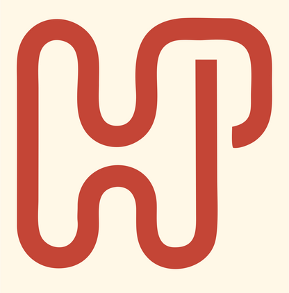 Monoline Handle Letter Mark #fff8e7/#c44536