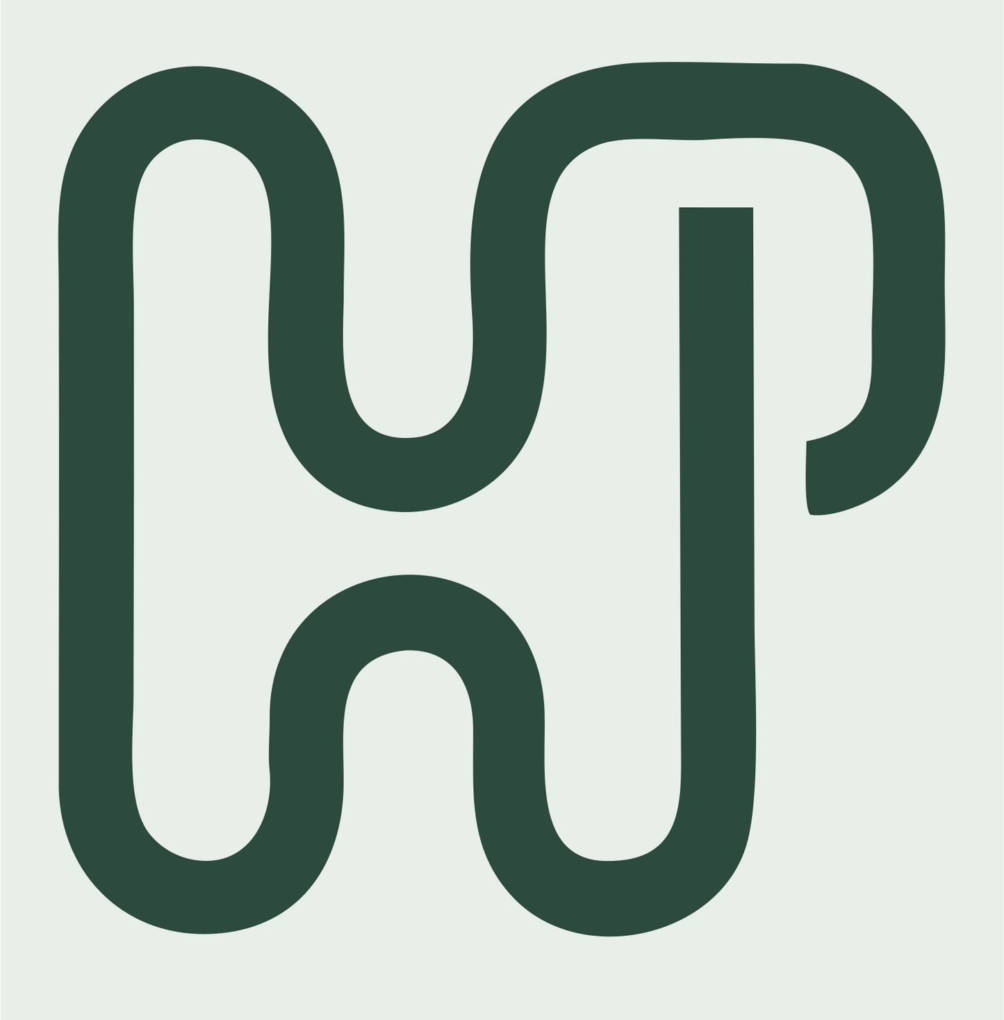 Monoline Handle Letter Mark #e8efe9/#2d4a3e