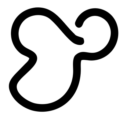Monoline Mug Outline Logo #ffffff/#000000
