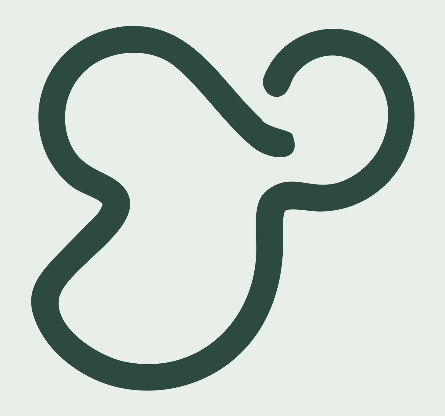 Monoline Mug Outline Logo #e8efe9/#2d4a3e