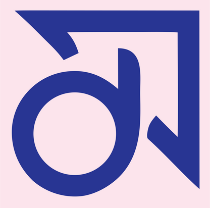 Monoline Circle Arrow Mug Mark #fce4ec/#283593