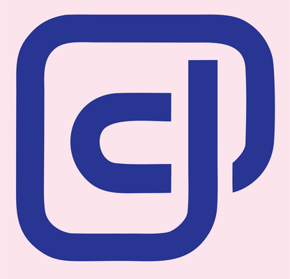 Monoline Mug Letter Badge #fce4ec/#283593