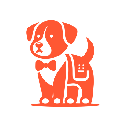 Dapper Dog Bowtie Logo #FF5733