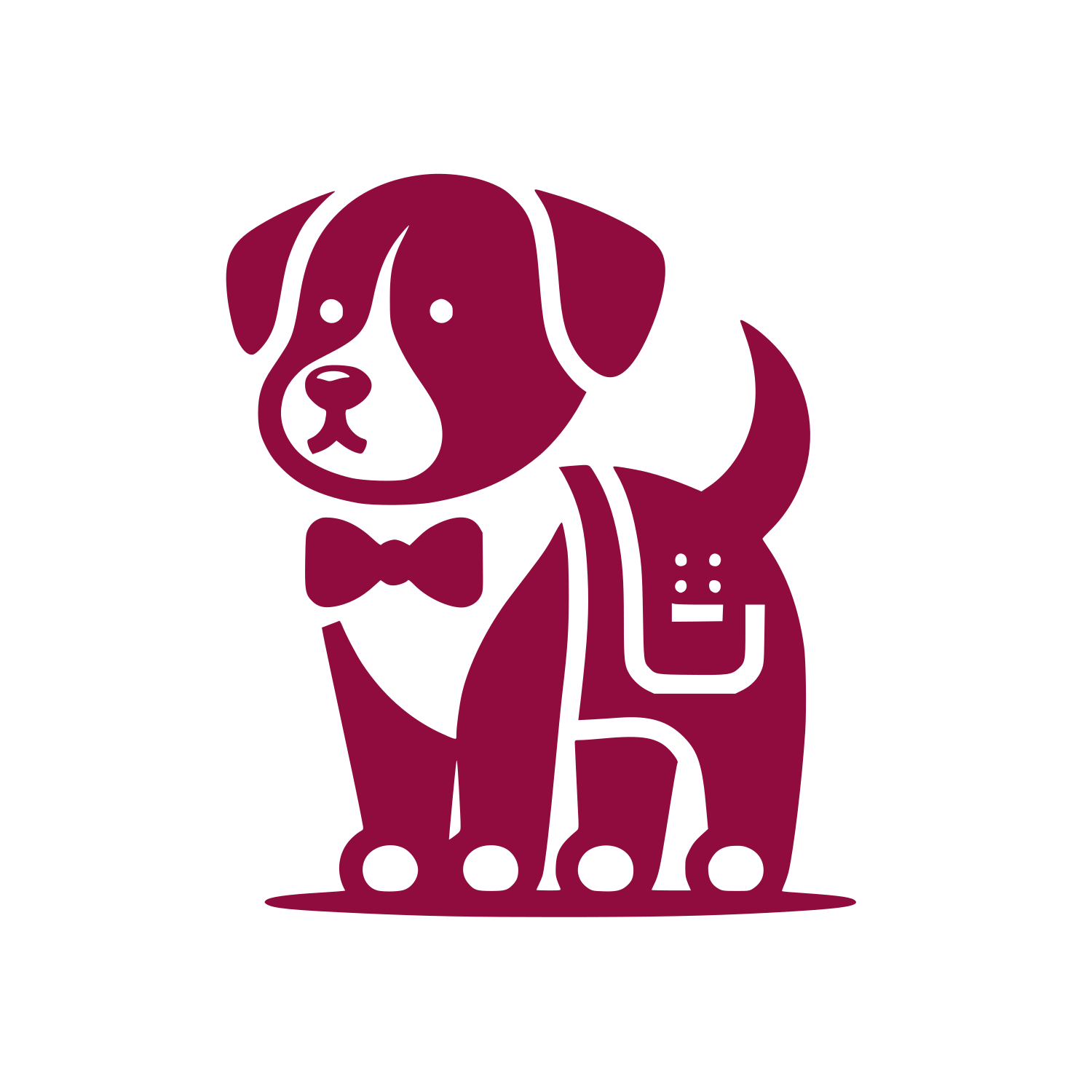 Dapper Dog Bowtie Logo #900C3F