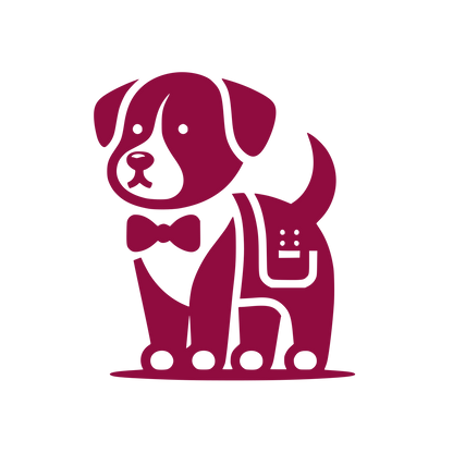Dapper Dog Bowtie Logo #900C3F