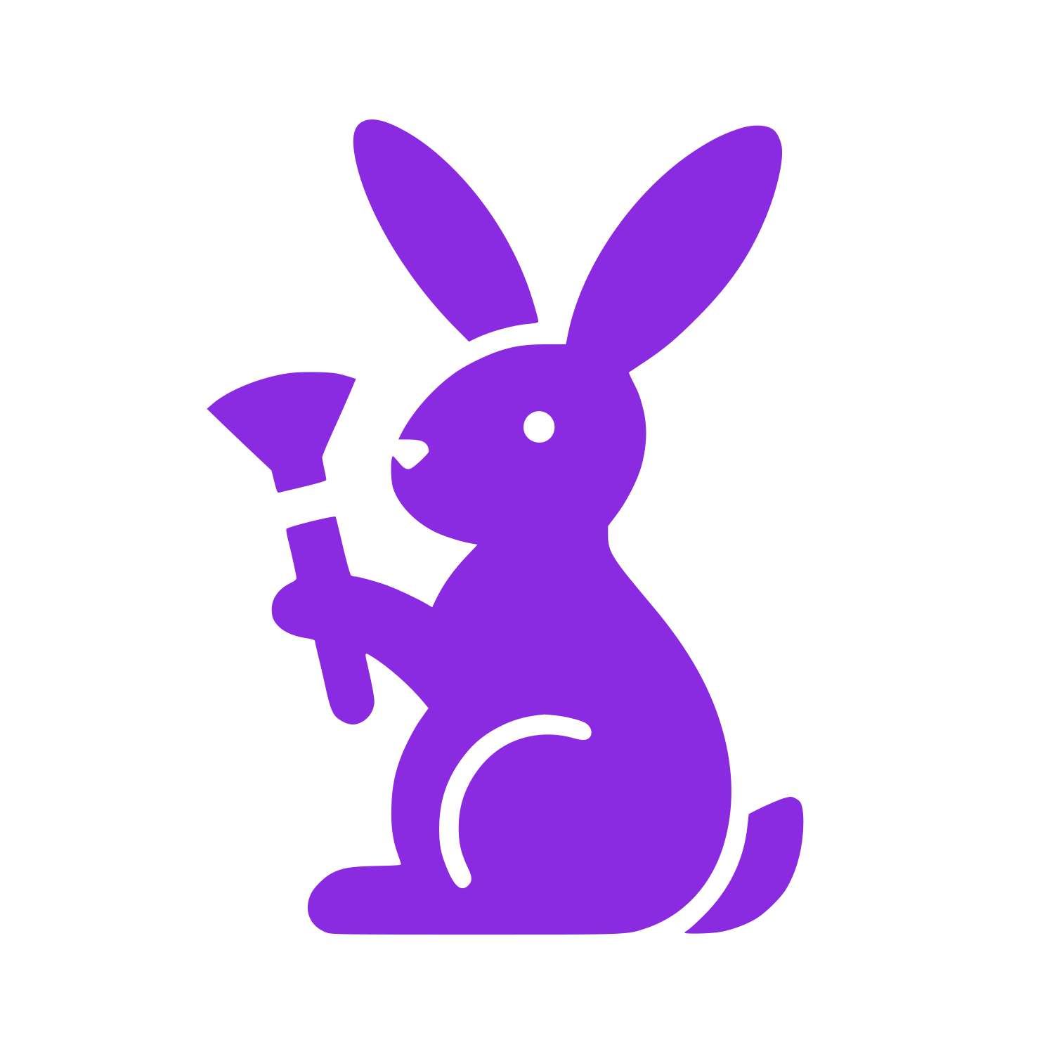 Rabbit Paintbrush Logo #8A2BE2