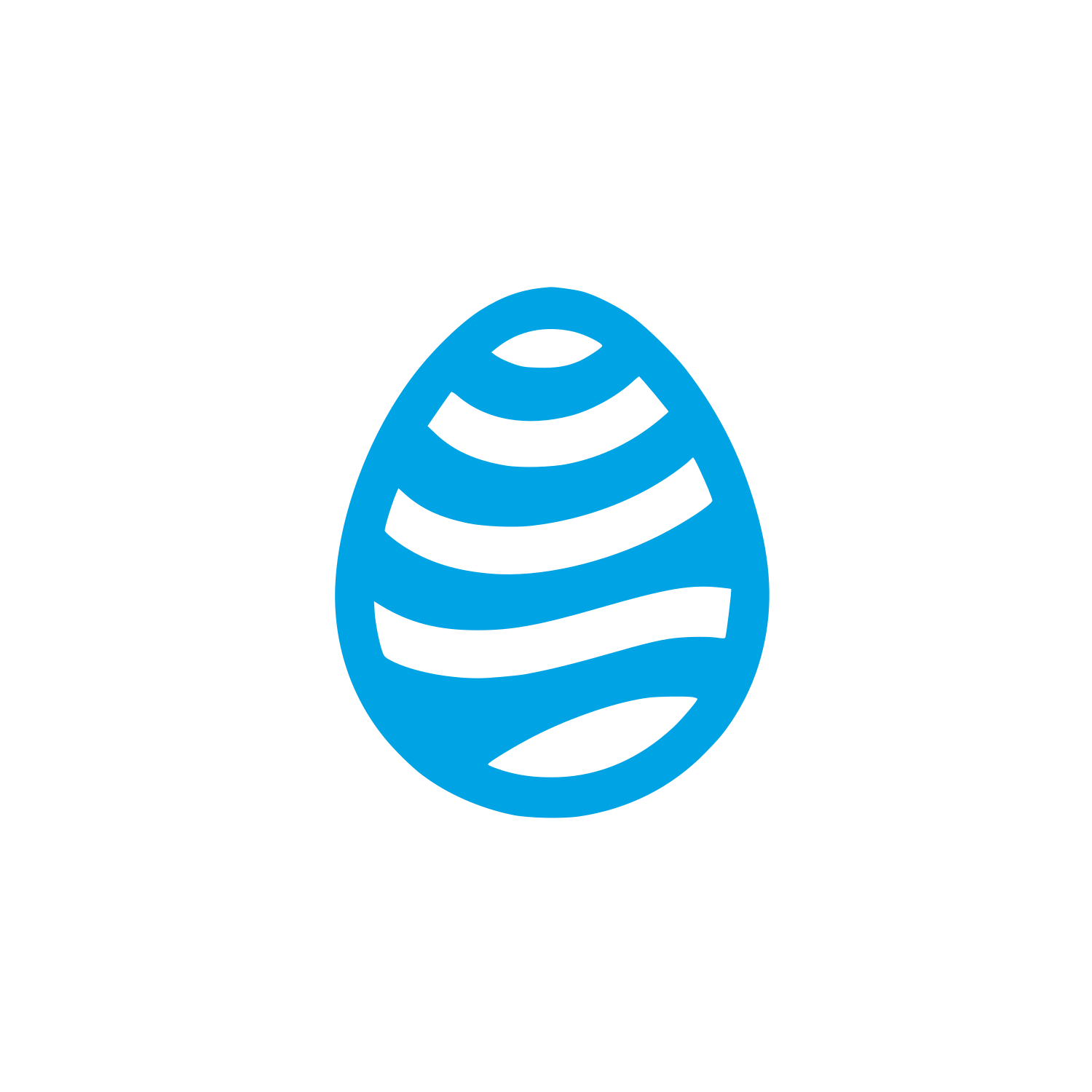 Striped Egg Logo #00a3e4